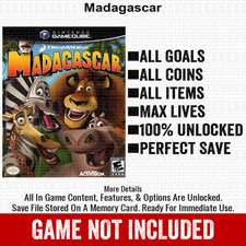 Madagascar 100 Nintendo GameCube Memory Card Save CHEATS