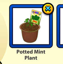 Webkinz Online Growable Potted Mint Plant Virtual Item