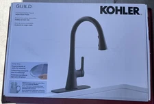 Kohler Guild R33912-BL Pull-Down Kitchen Sink Faucet 3-function Matte Black New