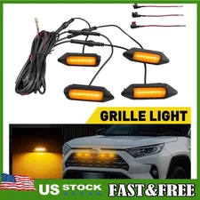 Front Grill Lights for Toyota RAV4 Accessories 2019-2024 Hybrid LE SE XLE XSE