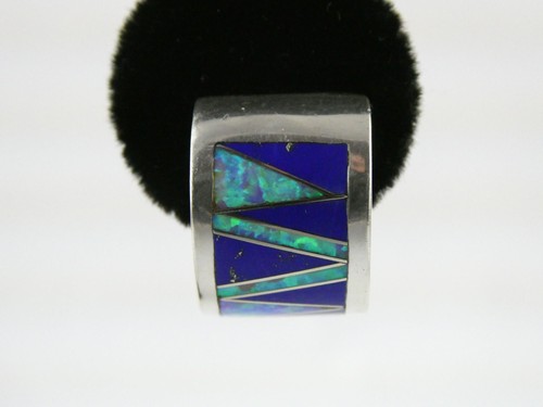 Southwestern Sterlingsilber Lapislazuli und Laboropal Ohrstecker 10 g 0,75 Zoll - Bild 3 von 13