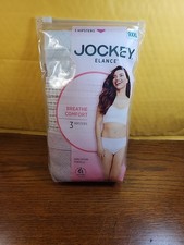 Jockey Women  s Elance Breathe Comfort Hipster Panties Size 9/XXL, 3 Pack, NEW.