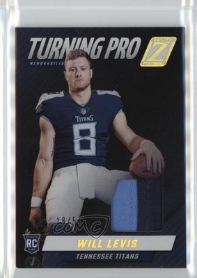 2023 Panini Zenith Turning Pro Memorabilia Prime /50 Will Levis Rookie RC i6j