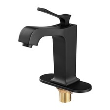 Single Handle Sink Faucet, Matte Black Finish Faucet Kitchen Sink, Kitchen Water