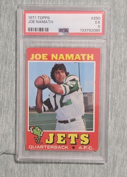 1971 Topps Football #250 Joe Namath PSA 5 EX