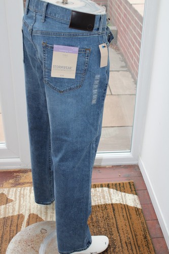 Blaue Herrenjeans M&S Slim Tapered Leg W44 L29 Marks & Spencer 44 S Stretch neu mit Etikett - Bild 1 von 18