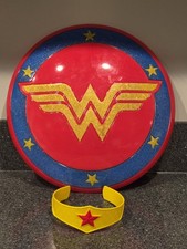 DC Super Hero Girls Wonder Woman Plastic Tiara Crown  Shield Toy