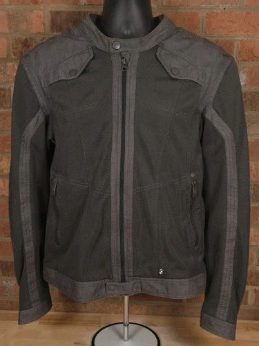 BMW Motorrad Venting Textile Jacket Gray Size Large EU 54 Mens Full Armored Mesh