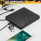USB 3.0 Externes CD/DVD Laufwerk Brenner Player mit Type C für Laptop PC Schwarz