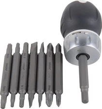 Proto 17pc Stubby Ratcheting Screwdriver Set w/ Case J9325 NEW