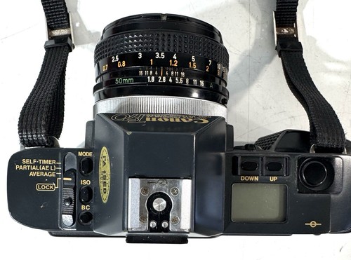 Canon T-70 35mm Film SLR Camera w/ Canon FD 50mm 1.8 Lens & Strap Works - Picture 8 of 13