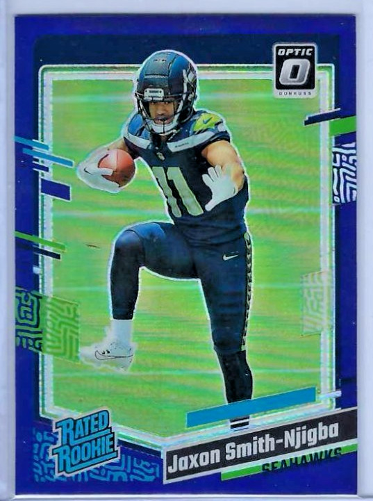 2023 Panini Optic Rated Rookie Purple #293 Jaxon Smith-Njigba #d /50 RC
