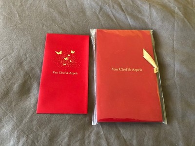 Van Cleef & Arpels rot Geschenk Geld Umschläge 10er Box Neujahr Geschenkkarte Luxus