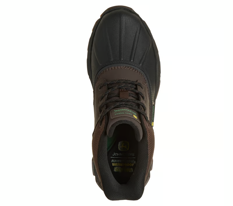 バイイー Slip Ins Skechers John Deere Boot Men's Black Chocolate Leather