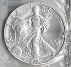 2002 American Silver Eagle Dollar $1 Uncirculated Littleton Coin Company Sealed