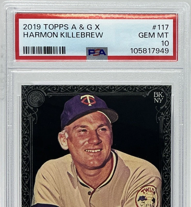 Harmon Killebrew PSA 10-2019 Topps Allen & Ginter X Portrait -Twins Legend, Salón de la fama Foto 2 de 4