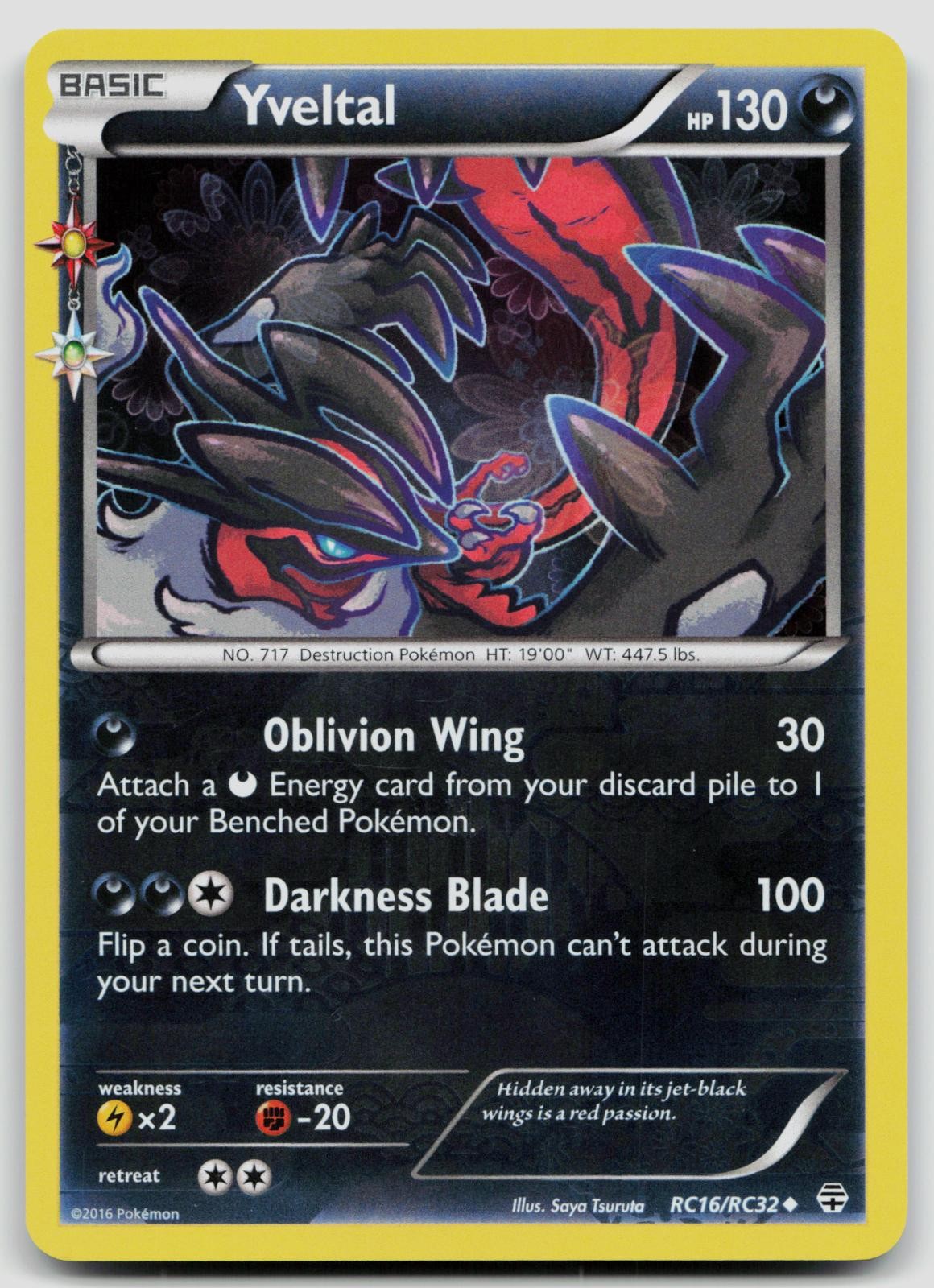 YVELTAL RC16/RC32 UNCOMMON GENERATIONS POKEMON LP