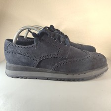 Prada Scamosciato Men's Navy Blue Suede Derby Oxford 4E 2604 Size 6 UK / 7 US