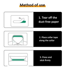 20pcs Collar Sweat Pads Disposable Hat Collar Sweat Stains SelfAdhesive Neck