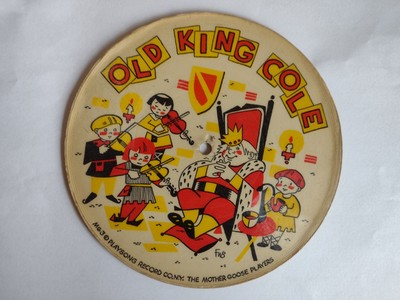  Hickory Dickory Dock/Old King Cole 78 RPM Cardboard paper record Rare Playsong
