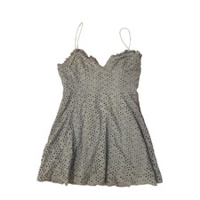 M Lulu's Lulus Start of Something Light Blue Eyelet Lace Ruffled Mini Dress