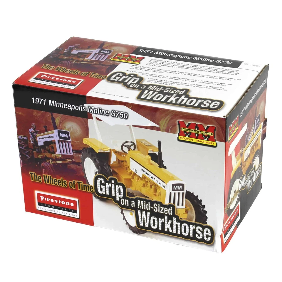 1/16 #8 Firestone Minneapolis Moline G750 Giocattolo & Lettera Bianca Pneumatici - Immagine 2 di 4