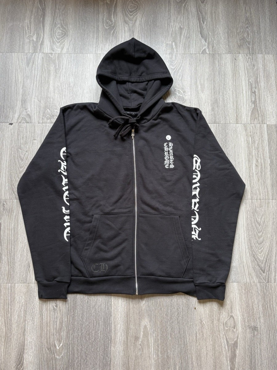 トップス Chrome Hearts hoodie Chrome Hearts Vertical Logo Zip Up Hoodie Black | eBay