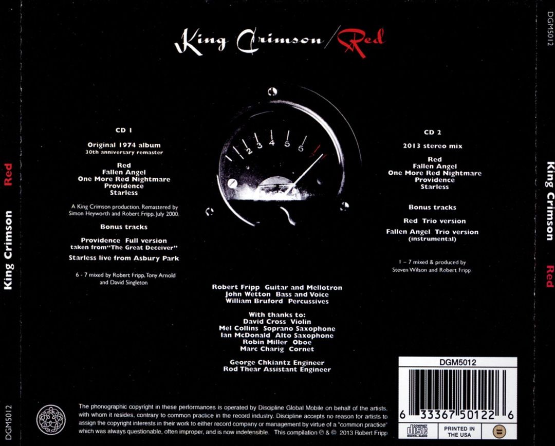 KING CRIMSON RED [2013] [2 DISC] NEW CD 633367501226| eBay