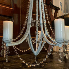 24 Pcs Teardrop Chandelier Prisms Candle Chandelier Crystal Pendants Glass Pe...