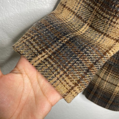 Casual Corner Damen Blazer Größe Petite 4P braun kariert Wolle Vintage gefüttert - Bild 9 von 15