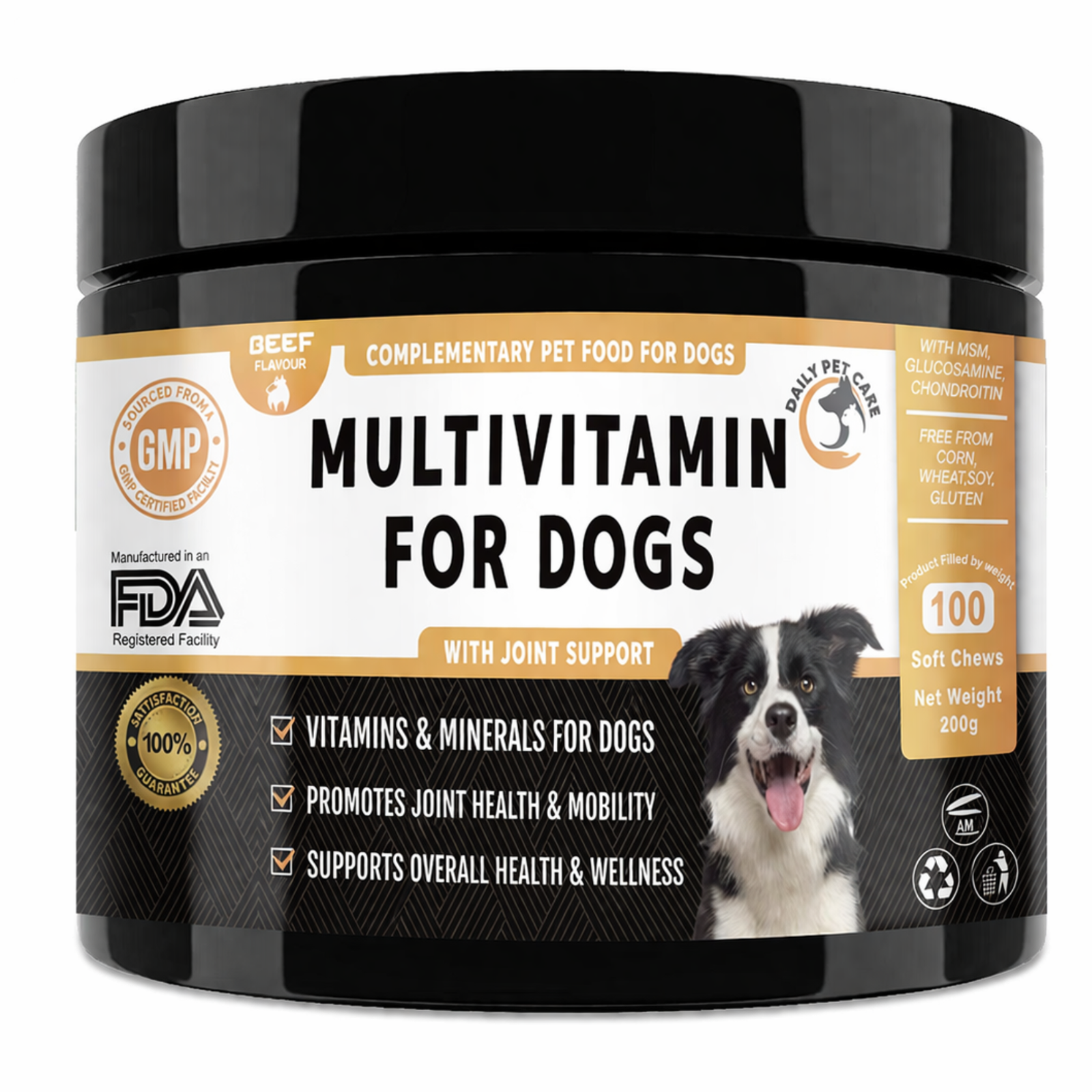 Dog Multivitamin Chew Treats- Dog Joint Supplement and Probiotics For Dogs Chews
