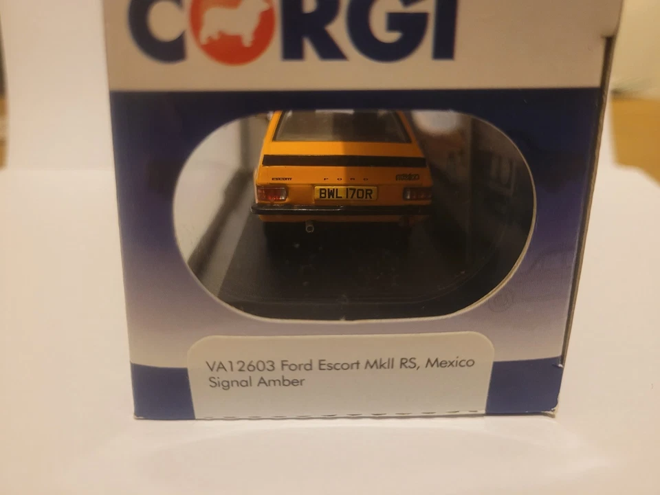 vanguards  VA 12603 Ford Escort MK11  RS  Mexico Signal Amber  boxed LTD  - Image 2 of 4