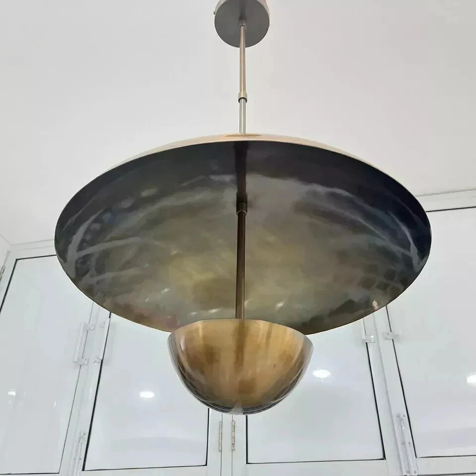 Lámpara de techo moderna de montaje empotrado con 2 luces colgante cúpula lámpara de mediados de siglo Foto 2 de 4