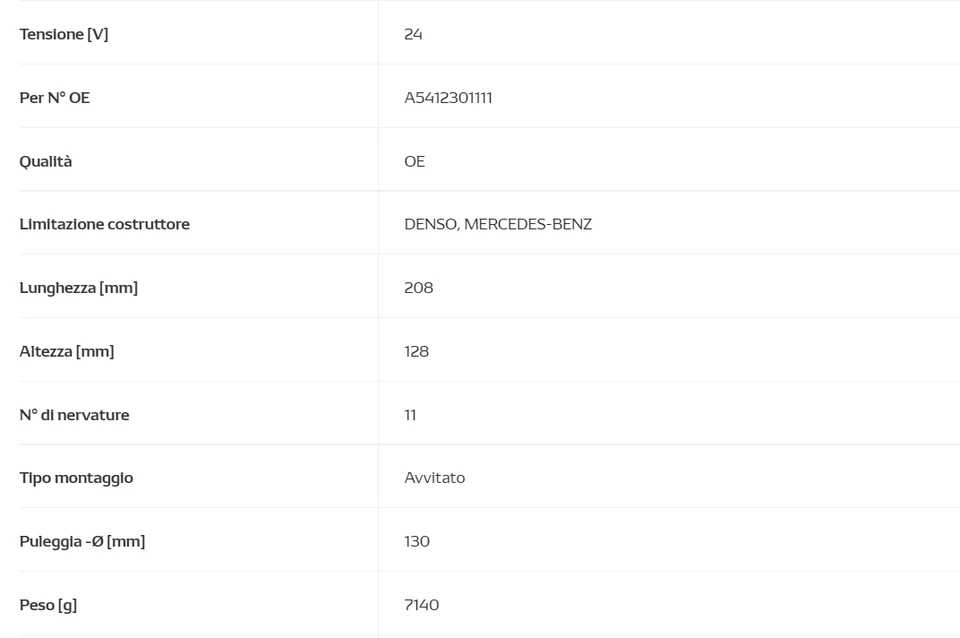 COMPRESSORE CLIMATIZZATORE DENSO DCP17092 MERCEDES SERIE SK A5412300511 CAMION - Imagen 4 de 4