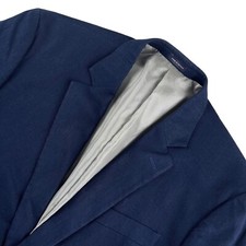 Stafford Men s Cotton Blend Classic Fit Blazer Jacket Navy Blue 44L