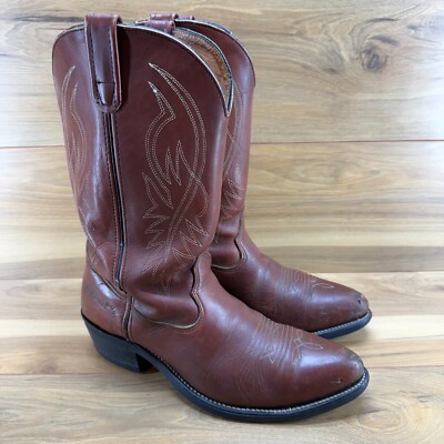 DD Tuff Mens Boots Size 10.5 EE Brown Leather Western Steel 