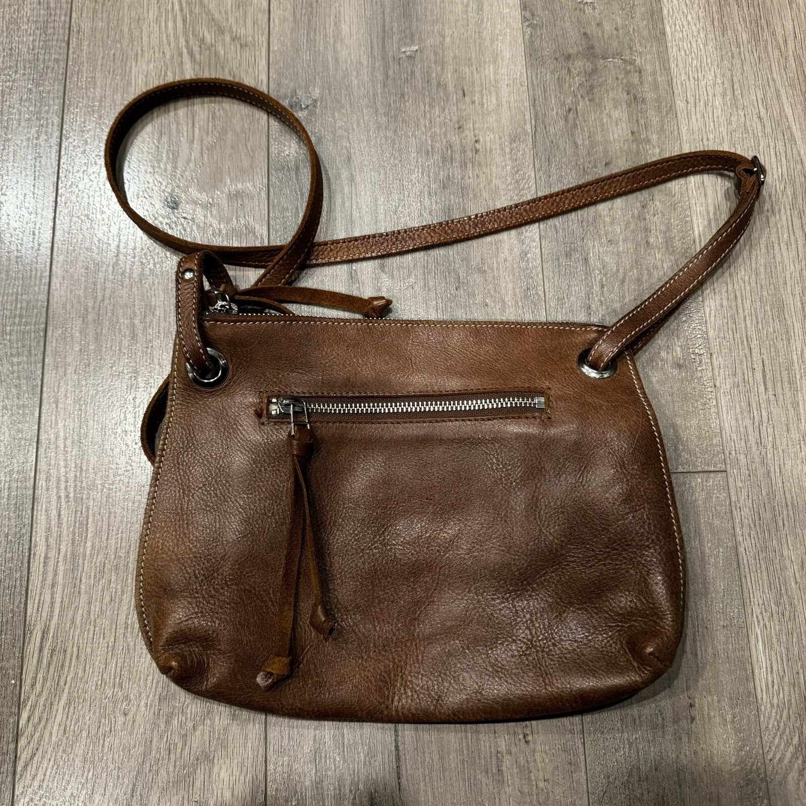 ROOTS Edie Bag Tribe Natural LEATHER Made In Canada … Gem