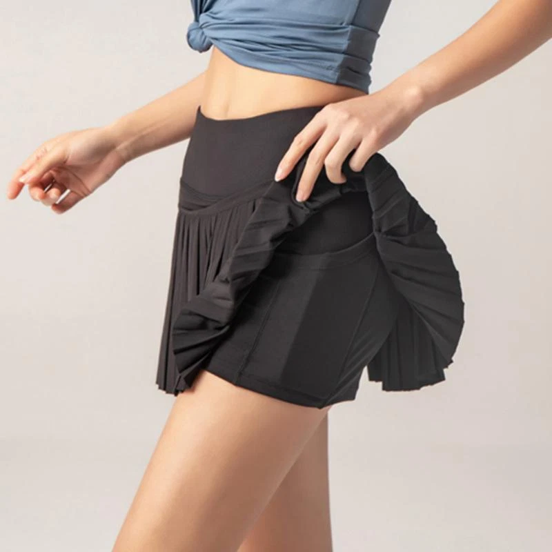 Tennis Skirt Womens Sportswear Gym High Waist Athletic Fitness Activewear Skort