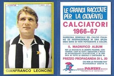FIGURINA CALCIATORI PANINI 1966/67 - NUOVA/NEW - LEONCINI - JUVENTUS