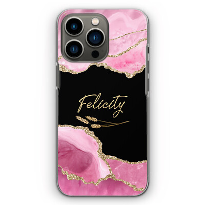 Personalisierte Handyhülle Initiale für iPhone 14/13/12/11/XR Stern Marmor Hardcover