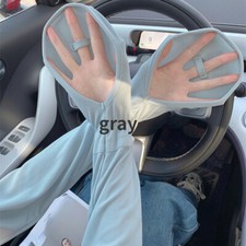 Women Faux Ice Silk Arm Sleeve Thin Fingerless Summer Driving Gloves Fashion New