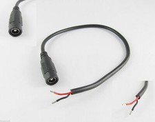 CCTV DC Plug Connector 5.5 x 2.5mm Female Jack Socket With Cord Cable 30cm 1FT