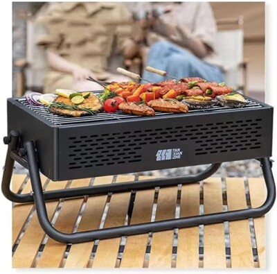 Portable Barbecue Charcoal Grill Stainless Steel Folding BBQ Tool
