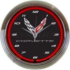 Corvette C8 Next Generation Home Dcor Light 15 Neon Clock