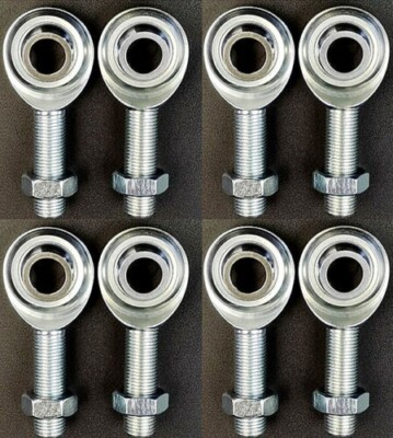 4 Link RH & LH Heim Joints Rod End 3/8''-24 Thread x 3/8'' Bore w/ Jam Nut CMRL6
