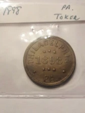 1898 Vtg. Rare Political Memorabilia PARC Brass Merchant Hard Times Token Coin.