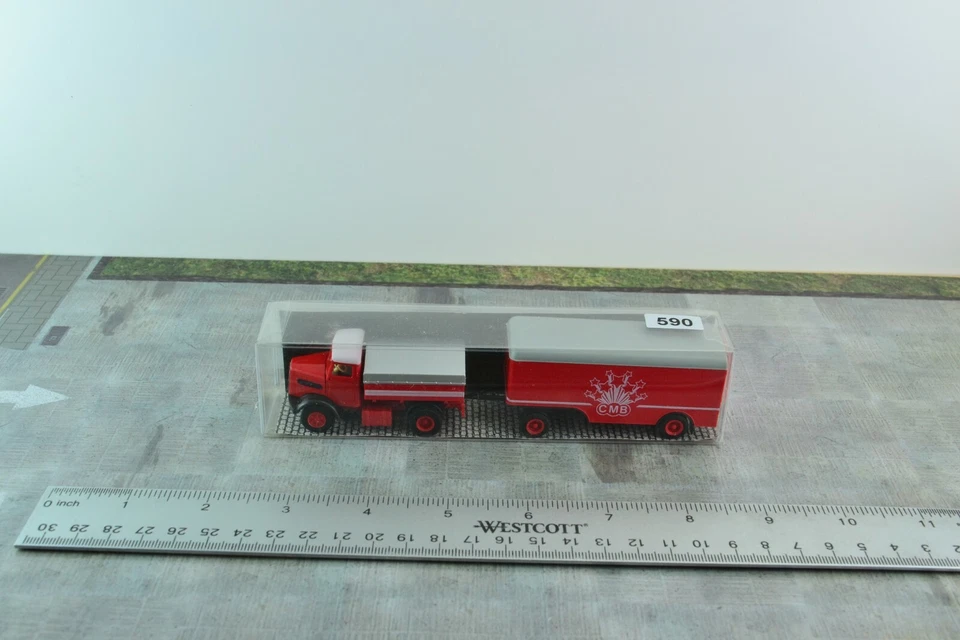 ALBEDO Old Timer MAN 750 Tractor Truck Unit w/ CMB Trailer 1:87 HO Scale (HO590) - Image 3 of 3