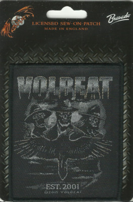 VOLBEAT outlaw raven 2015 WOVEN SEW ON PATCH no longer made RARE sealed