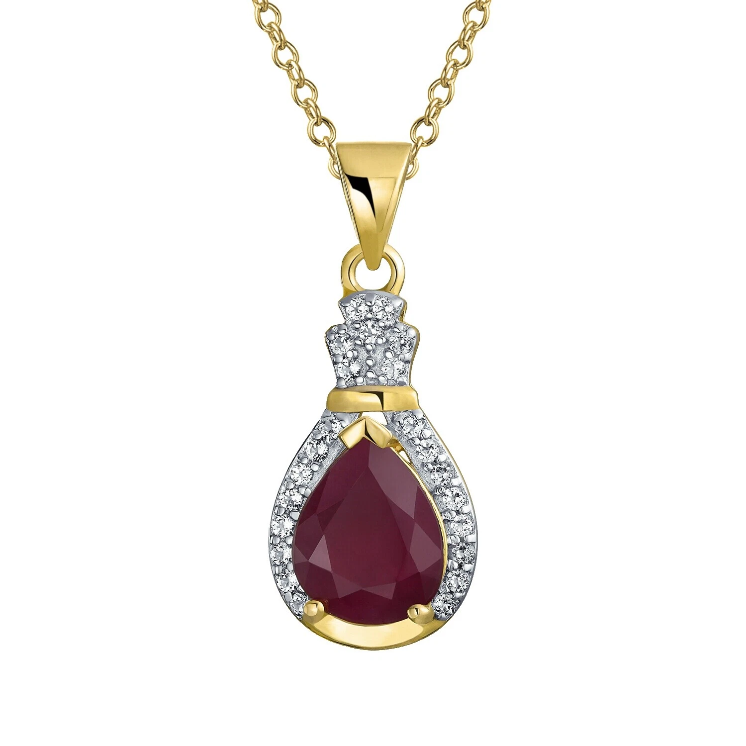 Silver Plated Ruby Fashion Necklaces & Pendants