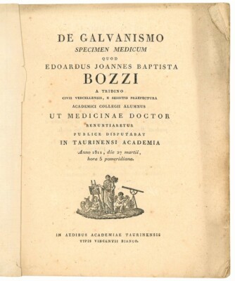 De galvanismo specimen medicum quod Edoardus Joannes Baptista Bozzi a Tridino .